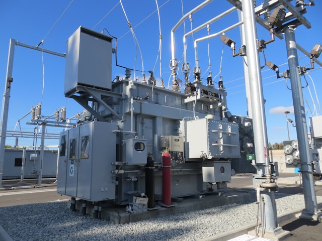 transformer in substation